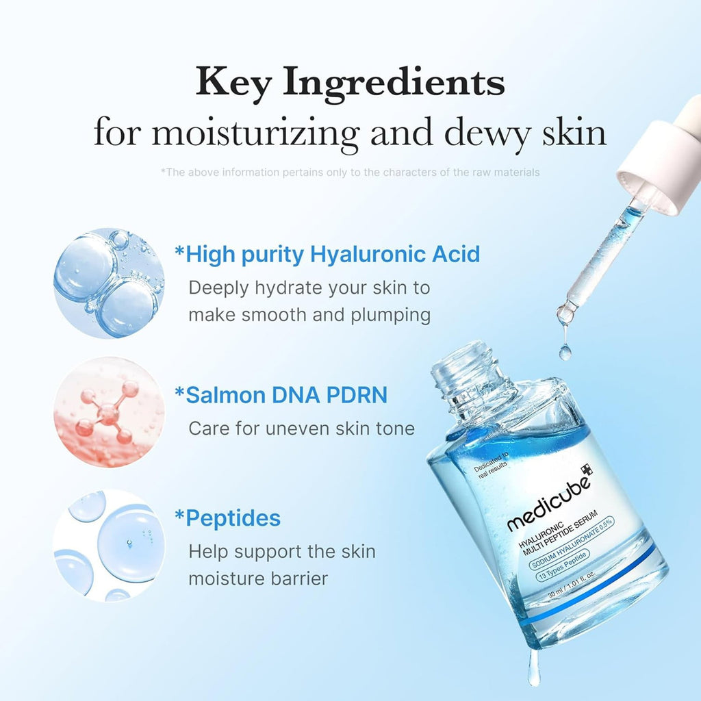 Medicube Hyaluronic Peptide PDRN Serum – Hydrating Glow Booster 30ml