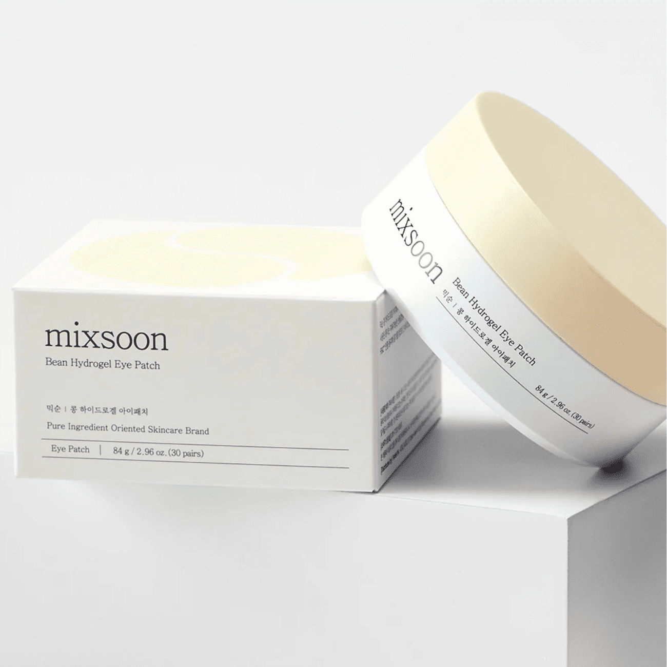 Mixsoon Bean Hydrogel Eye Patch – 30 Pairs | Fermented Bean Essence, Vitamin C & E Hydrogel Patches