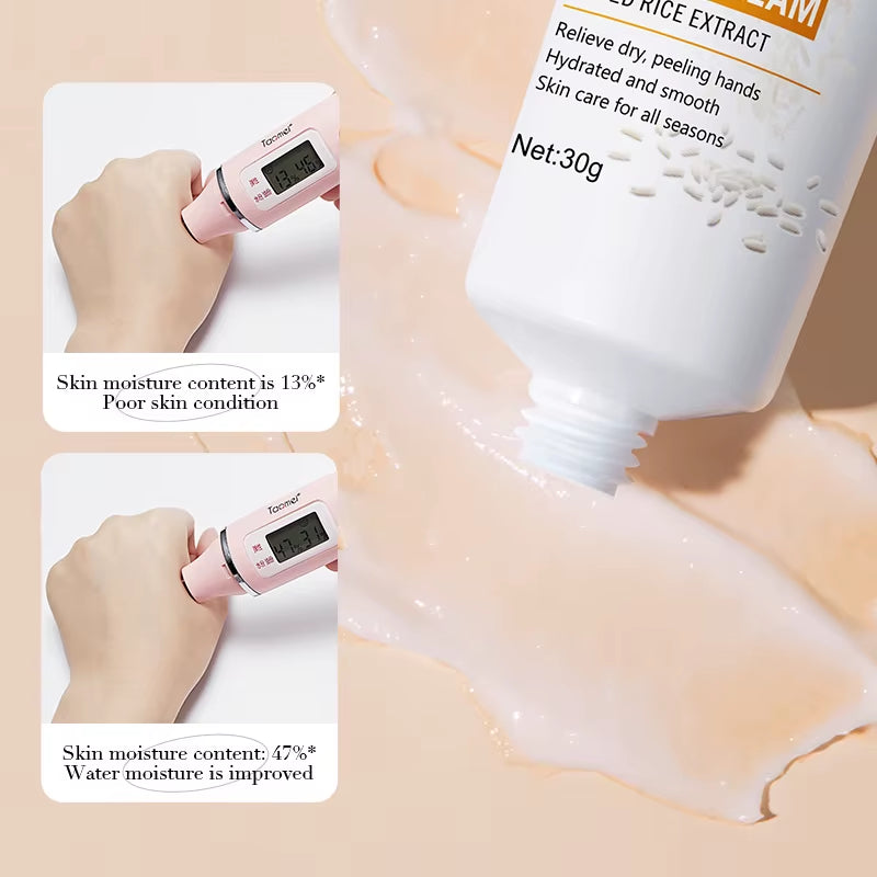 BIOAQUA White Rice Hand Cream – Moisturizing, Brightening & Nourishing Skincare for Dry Hands