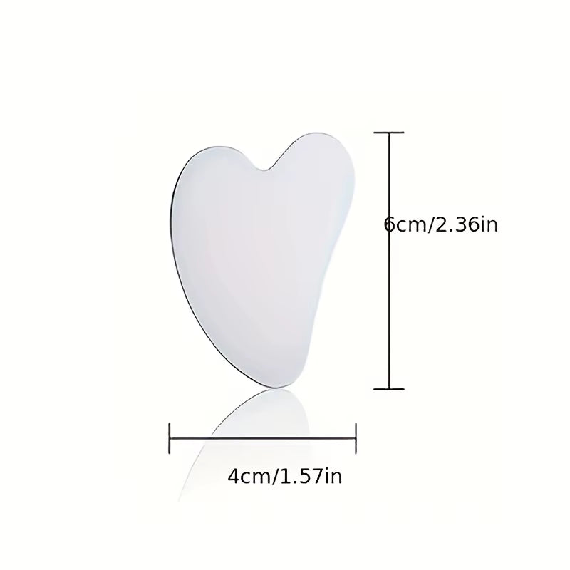 Stainless Steel Gua Sha Tool – Heart & Triangle Design for Facial Massage & Lymphatic Drainage