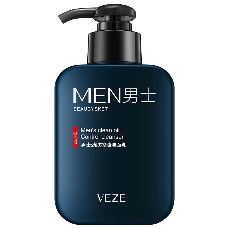 2Pcs VENZEN Men’s Facial Cleanser Set – Oil Control, Moisturizing & Refreshing Face Wash for Men
