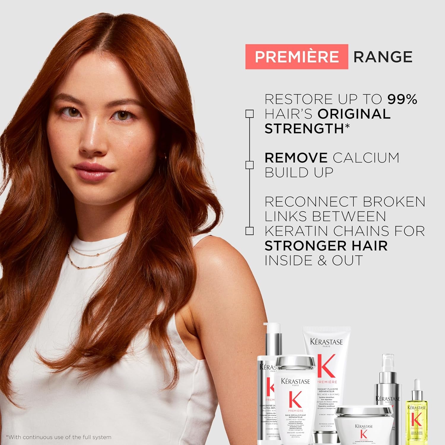 Kérastase Premiere Sulfate-Free Hair Repair Shampoo | Strengthening & Smoothing | for Breakage & All Damaged Hair Types | Removes Buildup and Decalcifies with Citric Acid