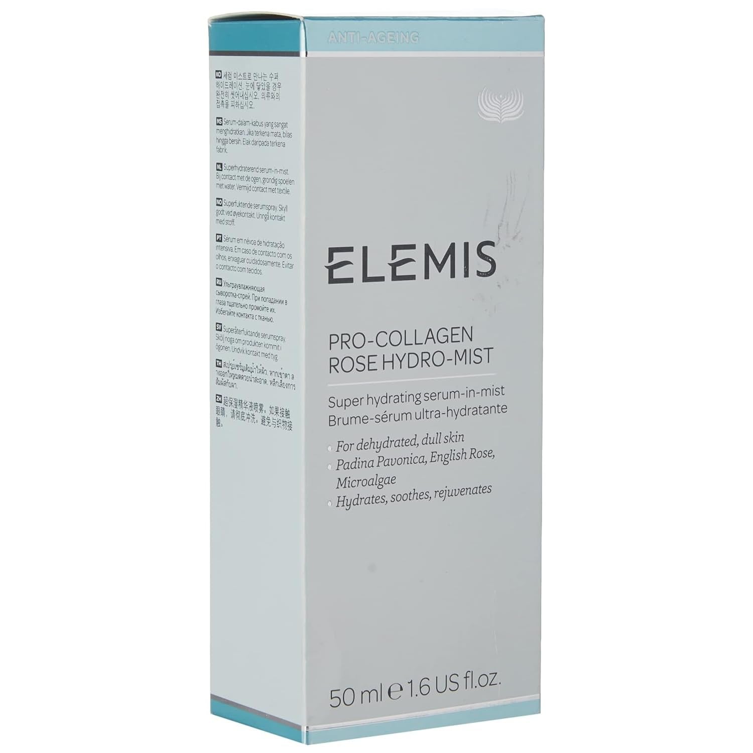 ELEMIS Pro-Collagen Rose Hydro-Mist – Hydrating Serum-in-Mist for Dewy, Plump Skin (1.6 fl oz)