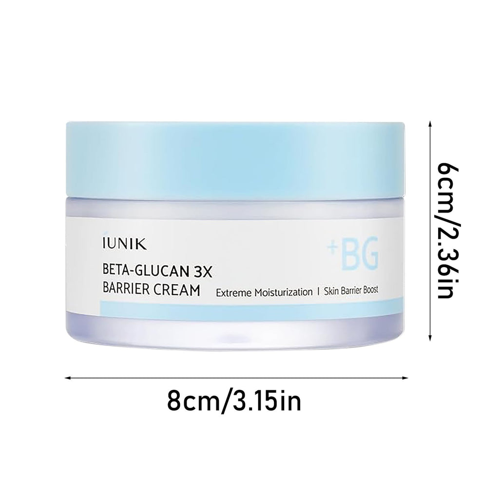 IUNIK Beta-Glucan 3X Barrier Moisture Cream – Deep Hydration & Fast-Absorbing Moisturizer for Sensitive Dry Skin, with Shea Butter & Panthenol