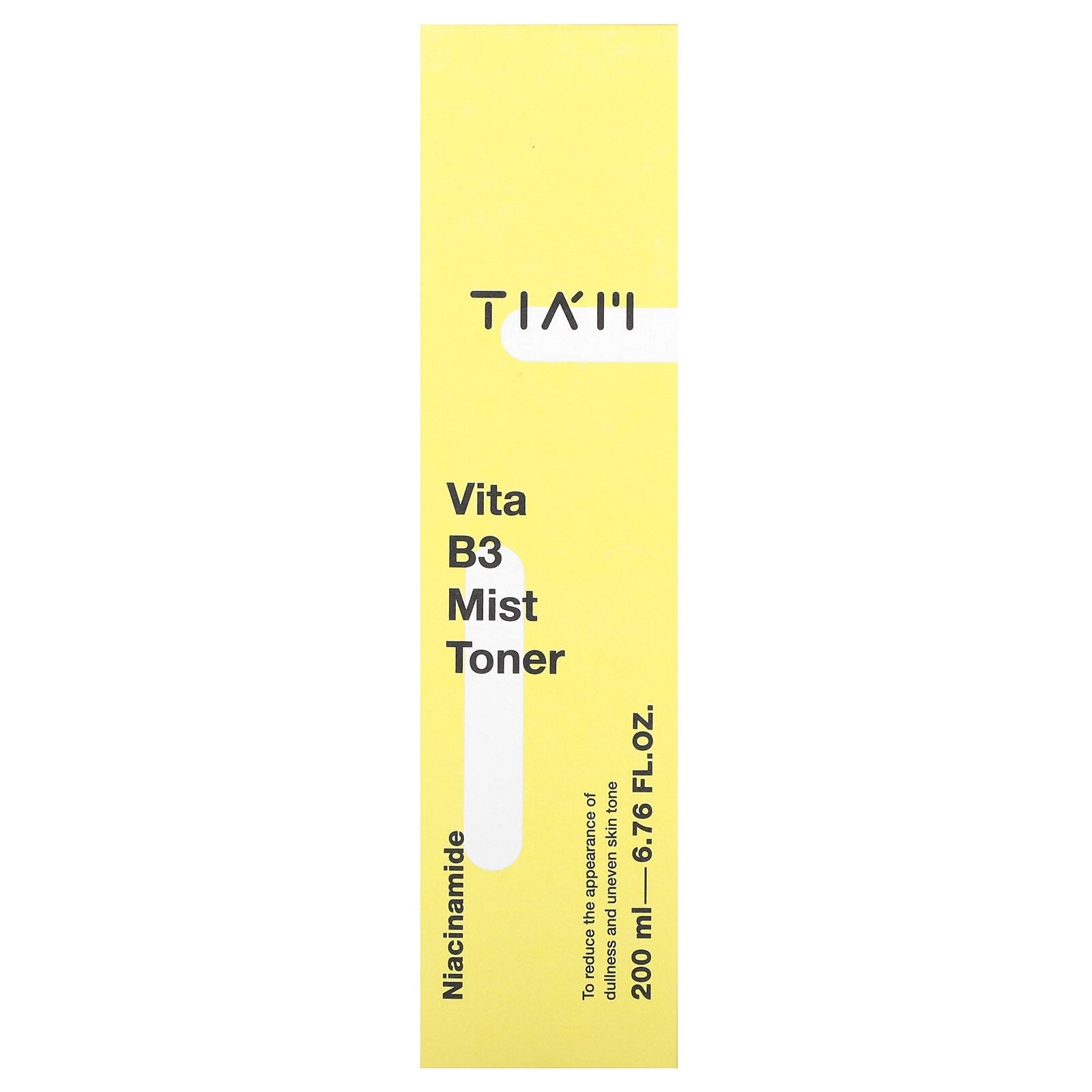 TIAM Vita B3 Mist Toner packaging, brightening and hydrating face mist with niacinamide, 200ml.