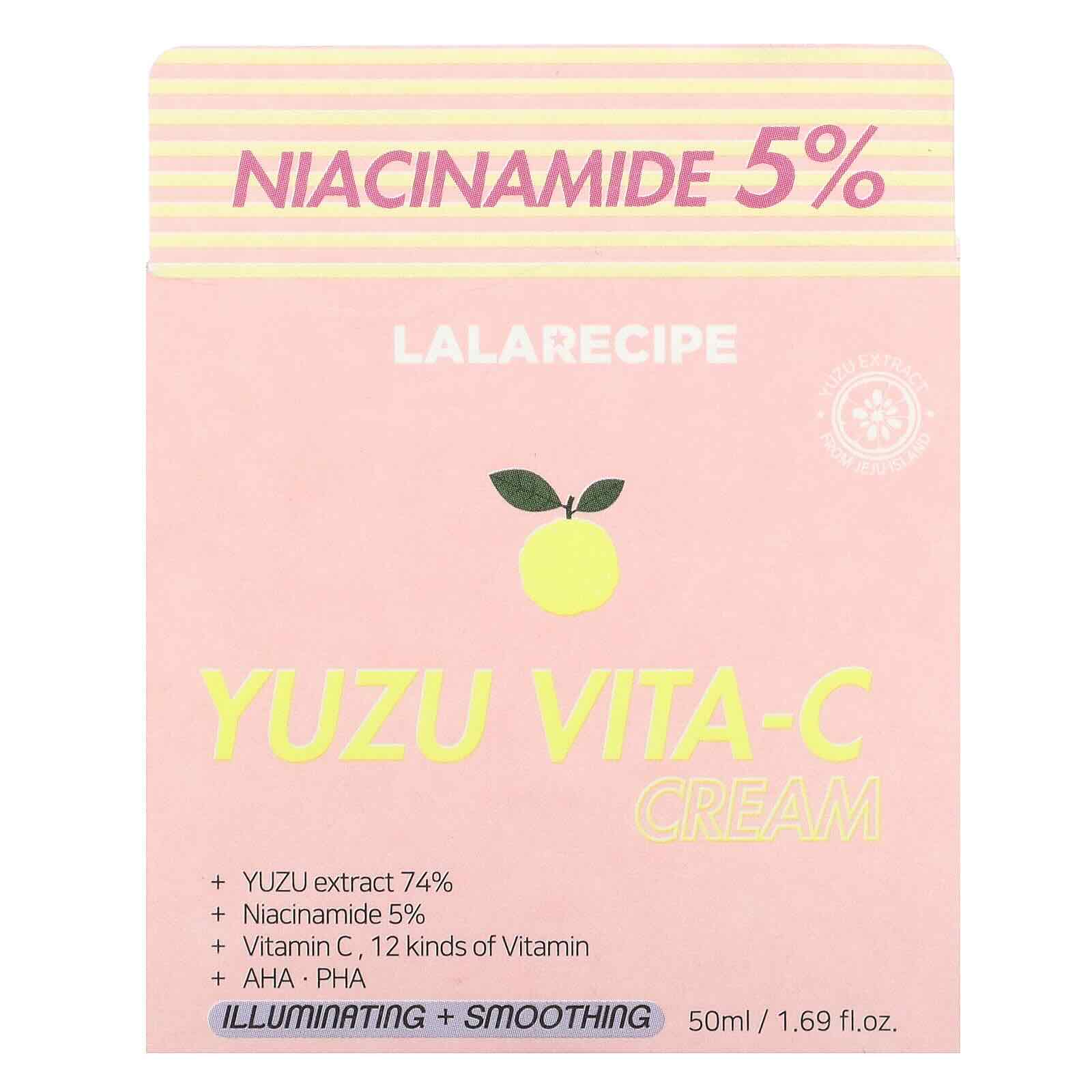 LaLaRecipe Yuzu Vita‑C Brightening Cream – 74% Yuzu, 5% Niacinamide | 50 ml