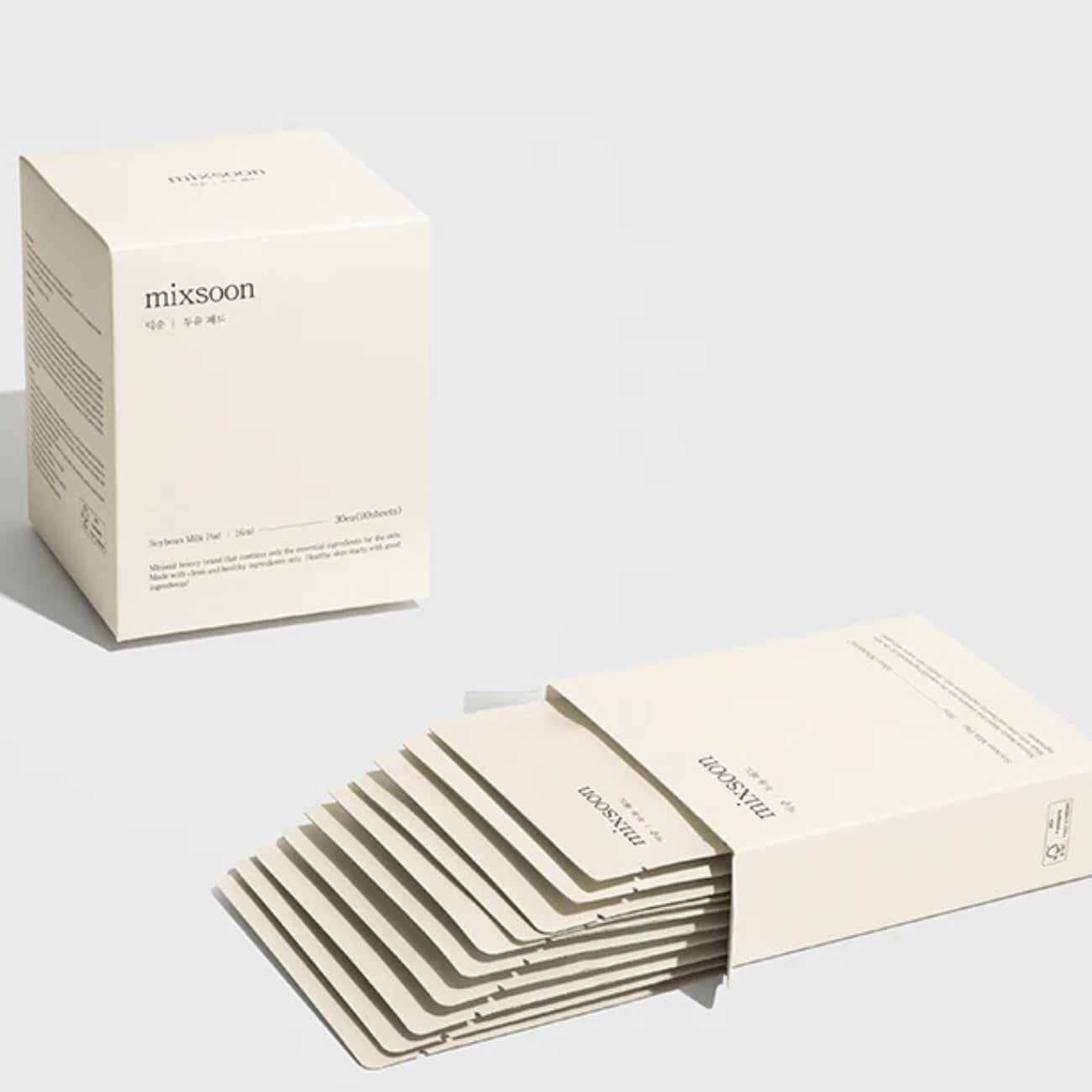 Mixsoon Soybean Milk Pad Set – 10 Packs × 3 Sheets | Fermented Soy & Ceramide Hydrating Pads