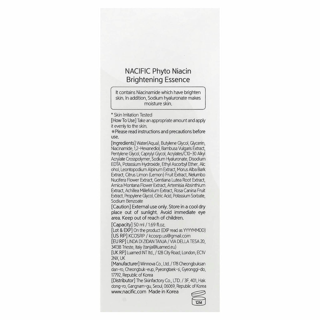 Nacific Phyto Niacin Brightening Essence – 5% Niacinamide & Vitamin C, 50 ml