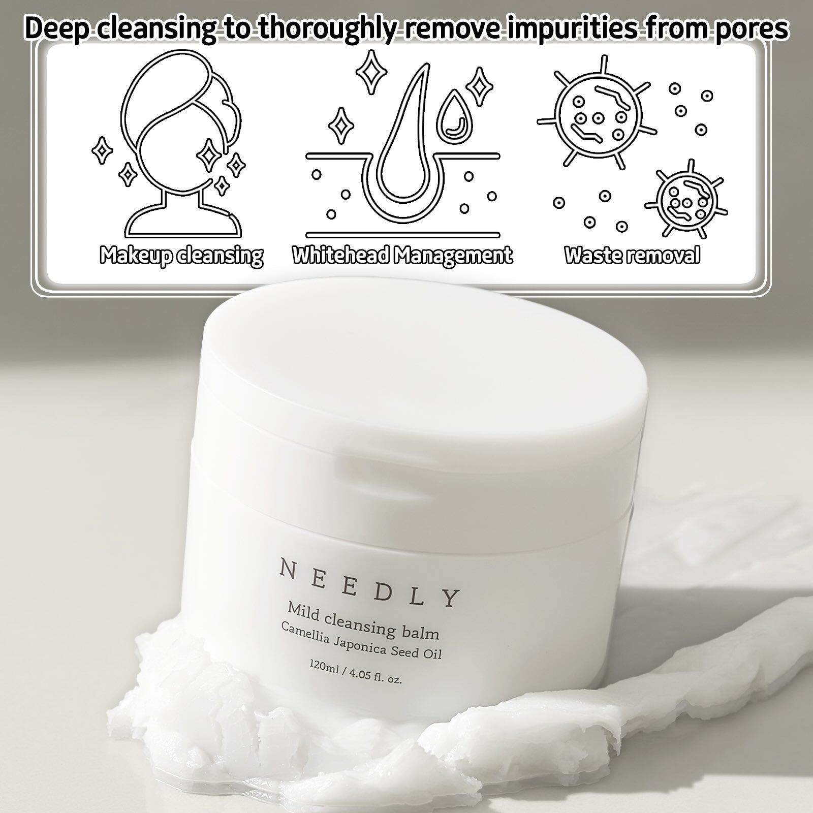 NEEDLY Mild Cleansing Balm – 120 ml | Gentle Makeup Melt Cleanser