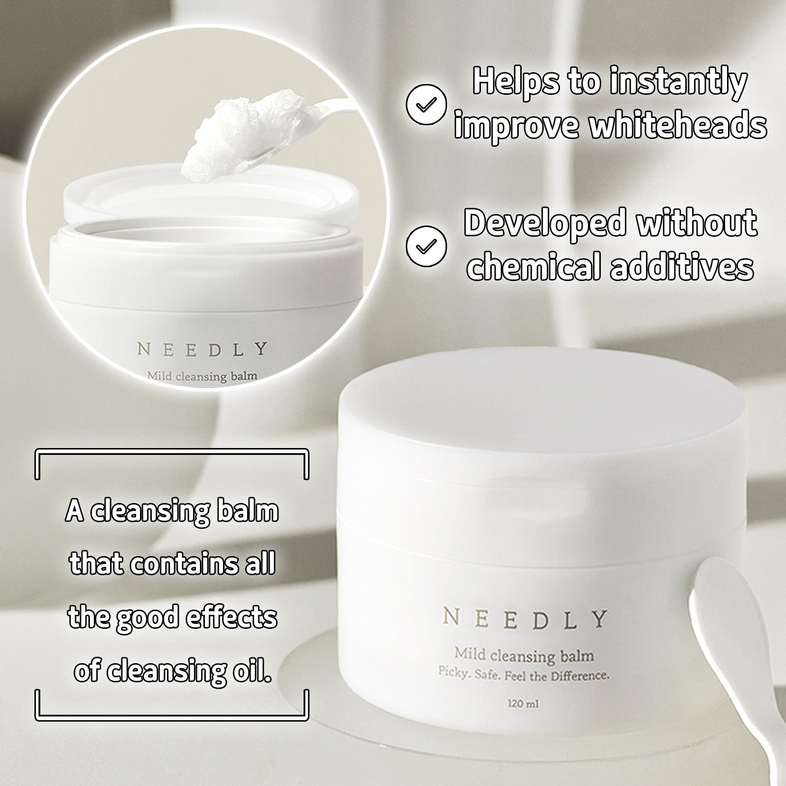 NEEDLY Mild Cleansing Balm – 120 ml | Gentle Makeup Melt Cleanser