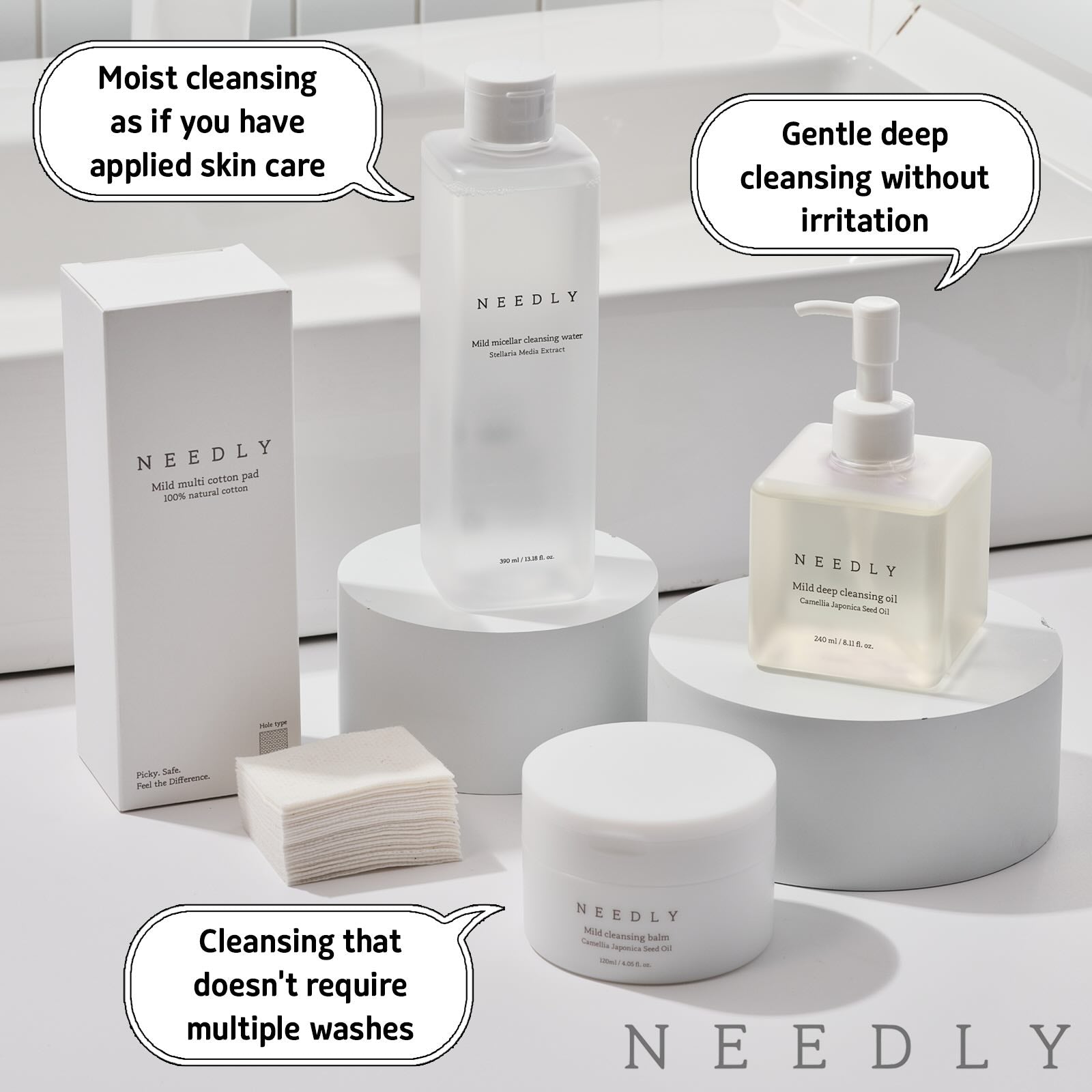 NEEDLY Mild Micellar Cleansing Water – 390 ml Gentle & Hydrating Cleanser