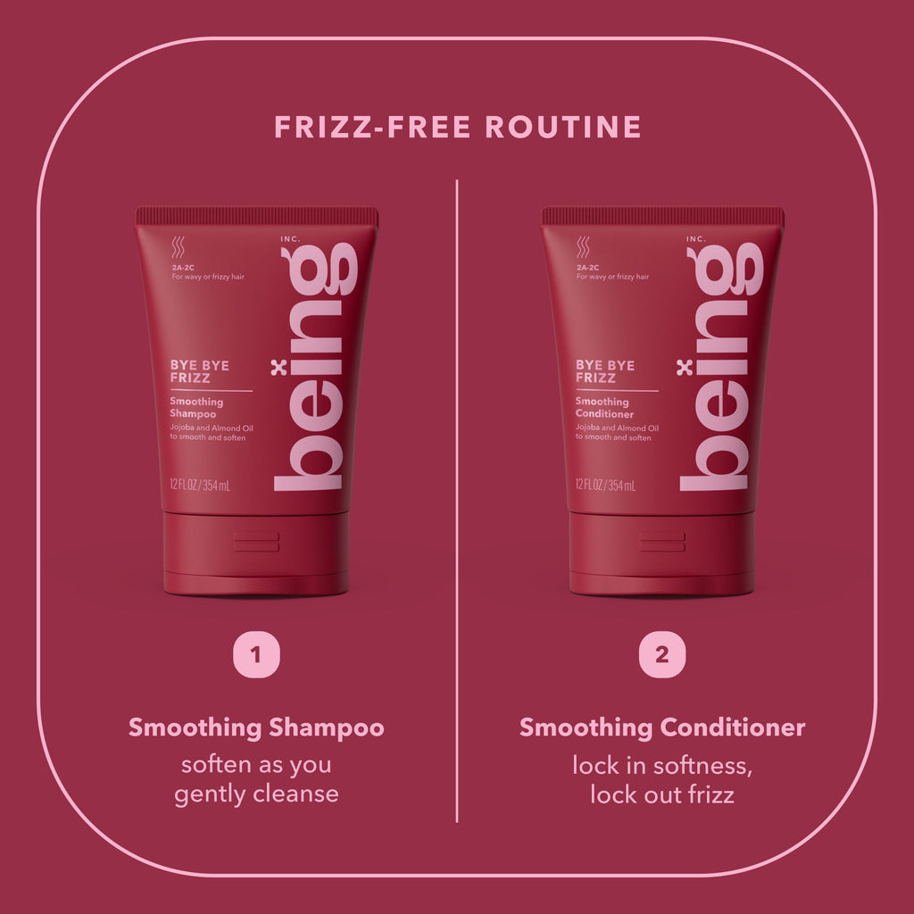 Being BYE BYE FRIZZ Smoothing Shampoo – Anti-Frizz Shampoo with Jojoba & Almond Oil, 12 fl oz