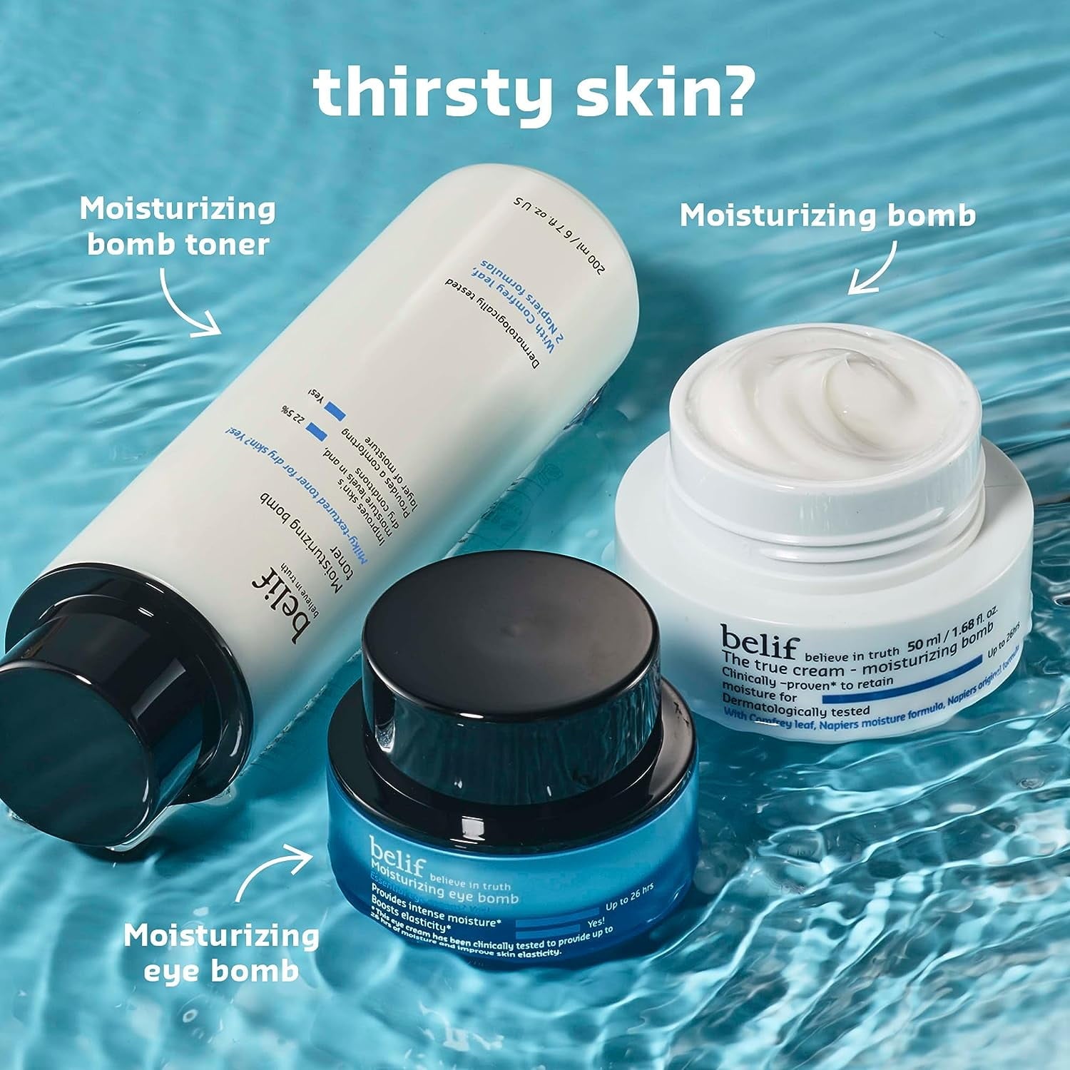Belif Moisturizing Eye Bomb 0.84 oz (25ml) – Hydrating Eye Cream for Puffiness & Fine Lines