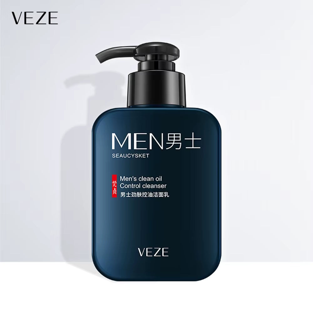 2Pcs VENZEN Men’s Facial Cleanser Set – Oil Control, Moisturizing & Refreshing Face Wash for Men