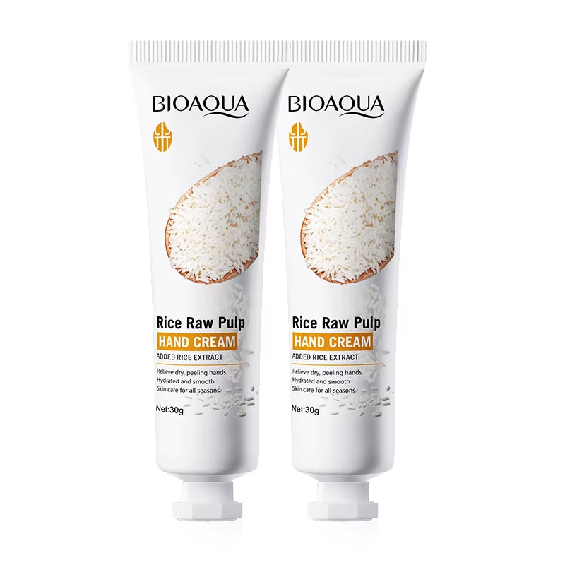 BIOAQUA White Rice Hand Cream – Moisturizing, Brightening & Nourishing Skincare for Dry Hands