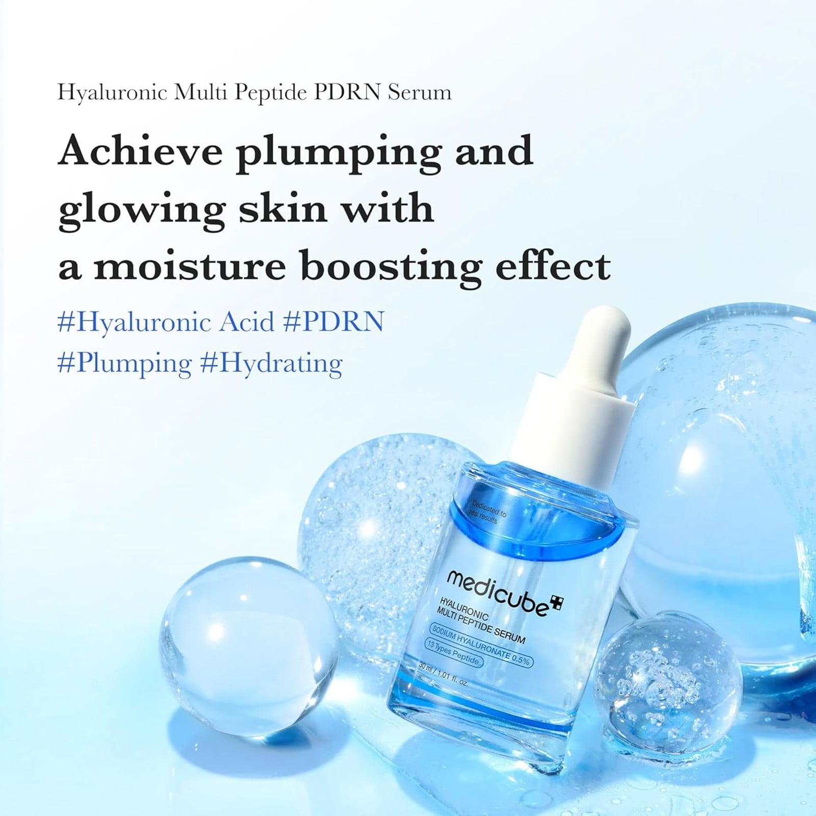 Medicube Hyaluronic Peptide PDRN Serum – Hydrating Glow Booster 30ml
