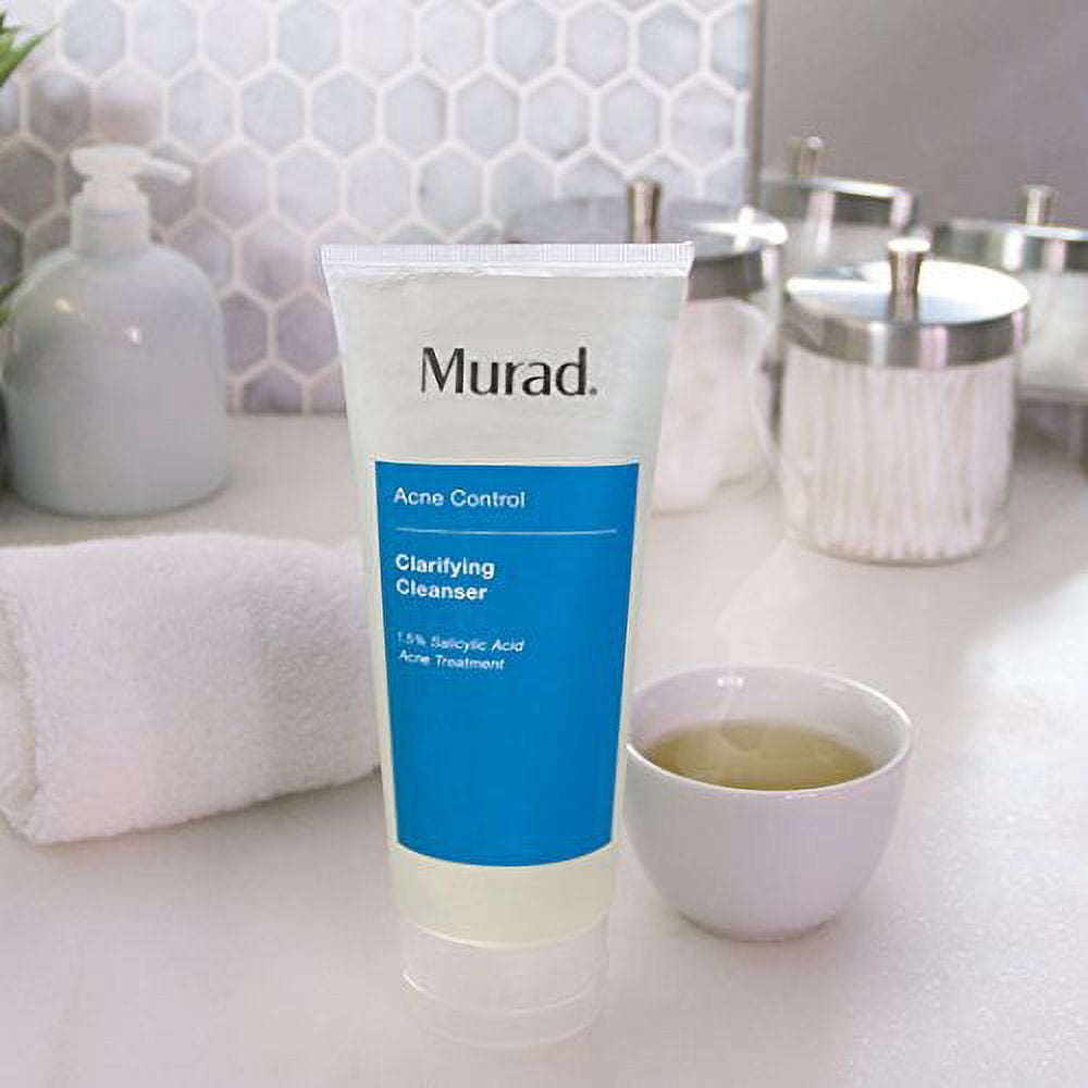 Murad Clarifying Cleanser 6.75 fl oz – Acne Control Gel Face Wash with Dual-Action Salicylic Acid & Green Tea Extract