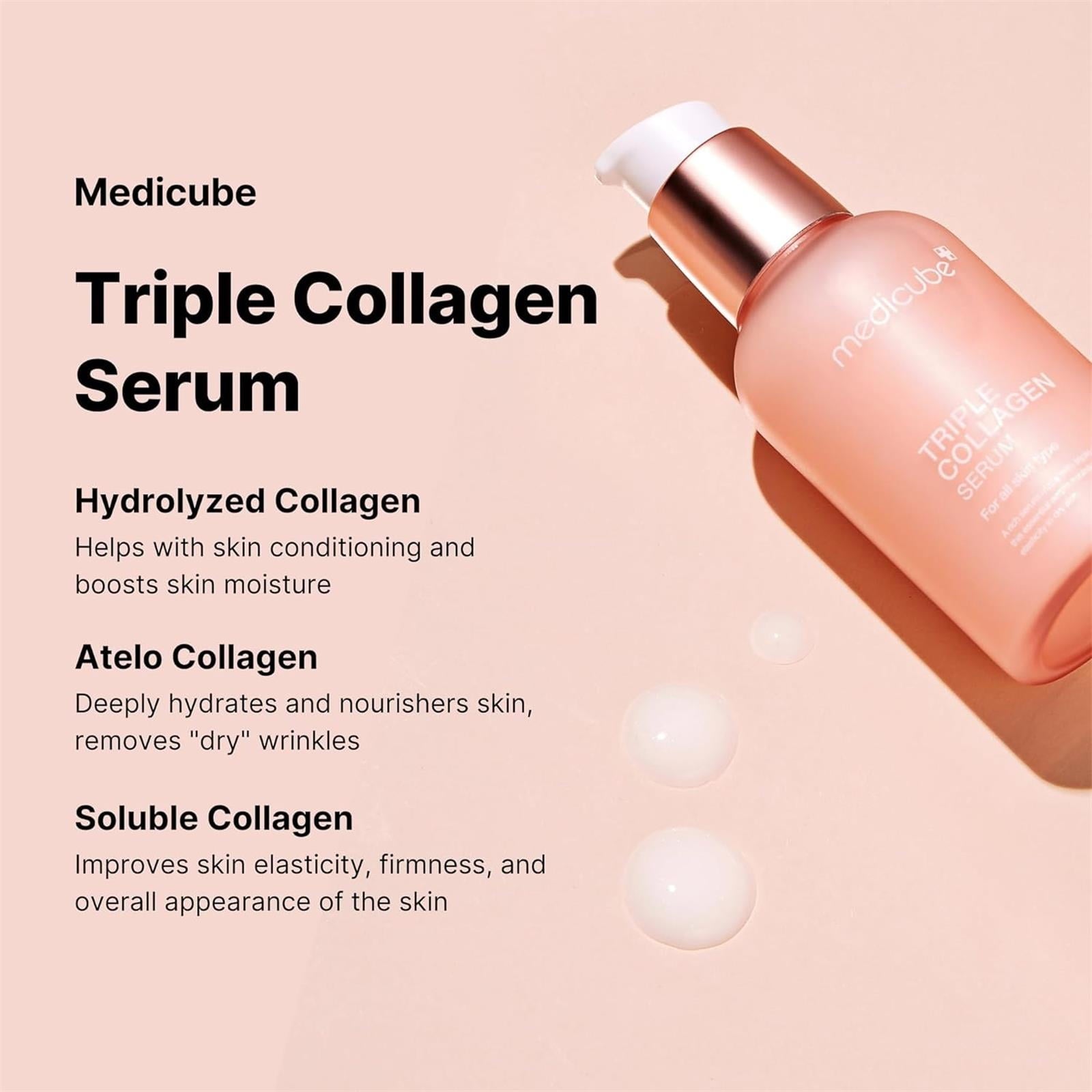 Medicube Triple Collagen Serum – Lightweight Hydrating Serum 1.85 fl oz