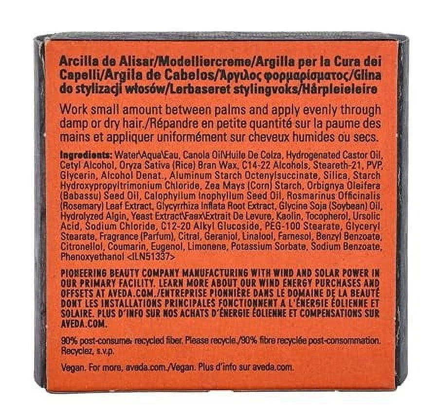 Aveda Men Pure-Formance Grooming Clay – 2.5 oz / 75 ml | Strong Hold Styling Clay for Matte Finish