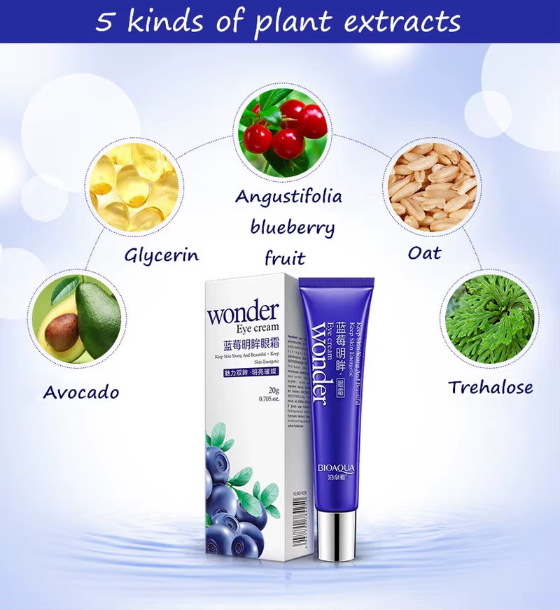 BIOAQUA Blueberry Eye Cream – Anti-Dark Circles, Puffiness & Firming Under Eye Moisturizer