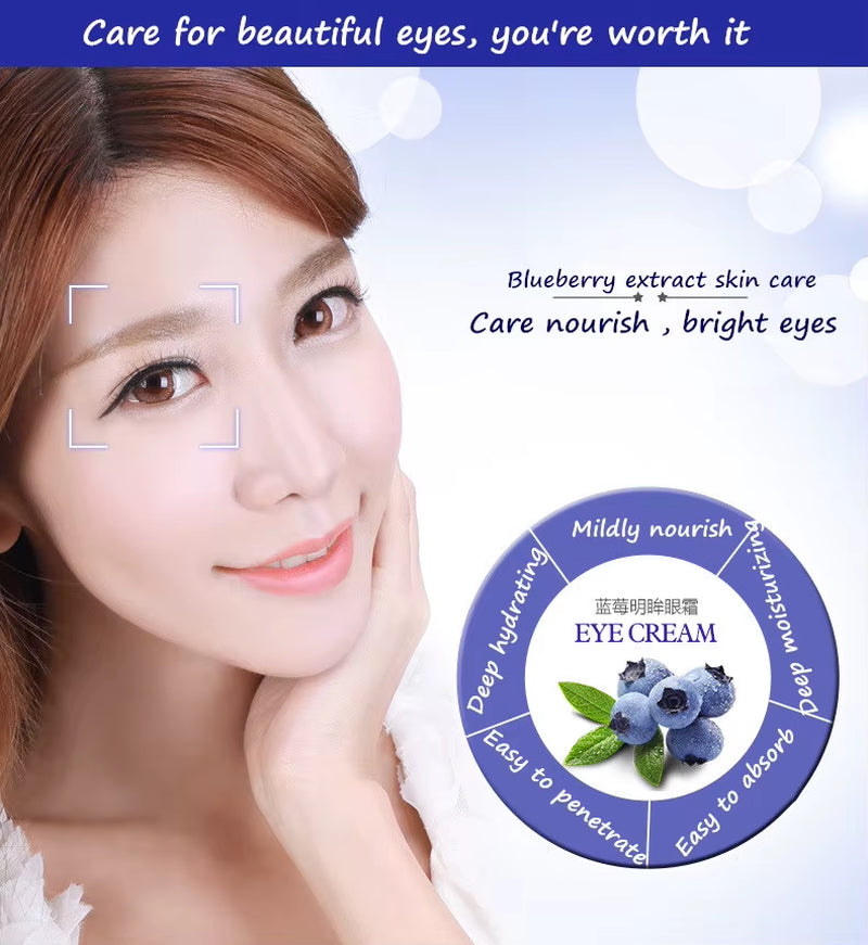 BIOAQUA Blueberry Eye Cream – Anti-Dark Circles, Puffiness & Firming Under Eye Moisturizer