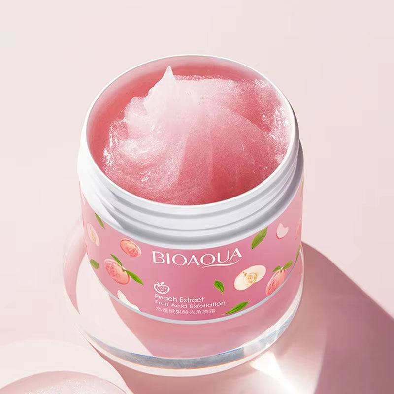 BIOAQUA Honey Peach Exfoliating Cream – Facial & Body Scrub for Smooth, Radiant Skin