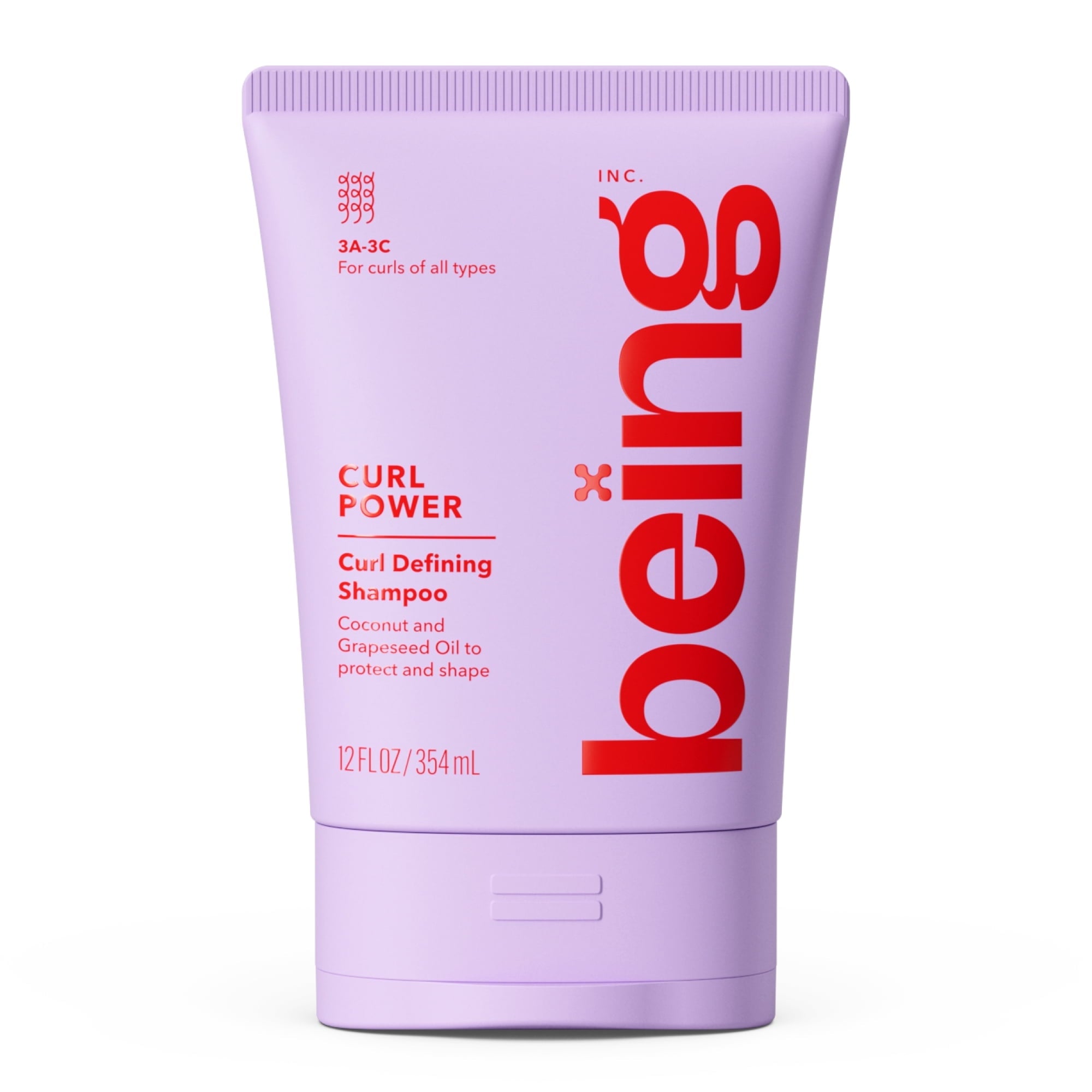 Being CURL POWER Curl Defining Shampoo – Nourishing Cleanser with Coconut & Grapeseed Oil for Curly Hair, 12 fl oz