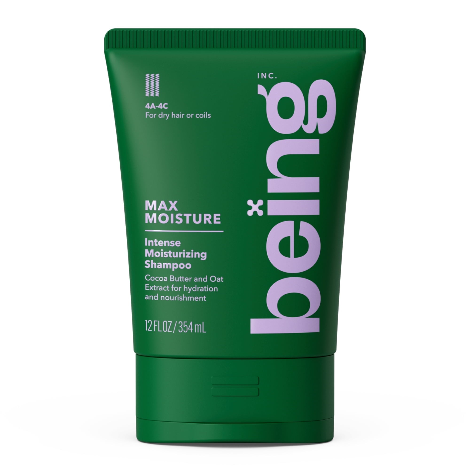 Being MAX MOISTURE Moisturizing Shampoo – For Dry Hair & Coils with Cocoa & Oat Extract, 12 fl oz