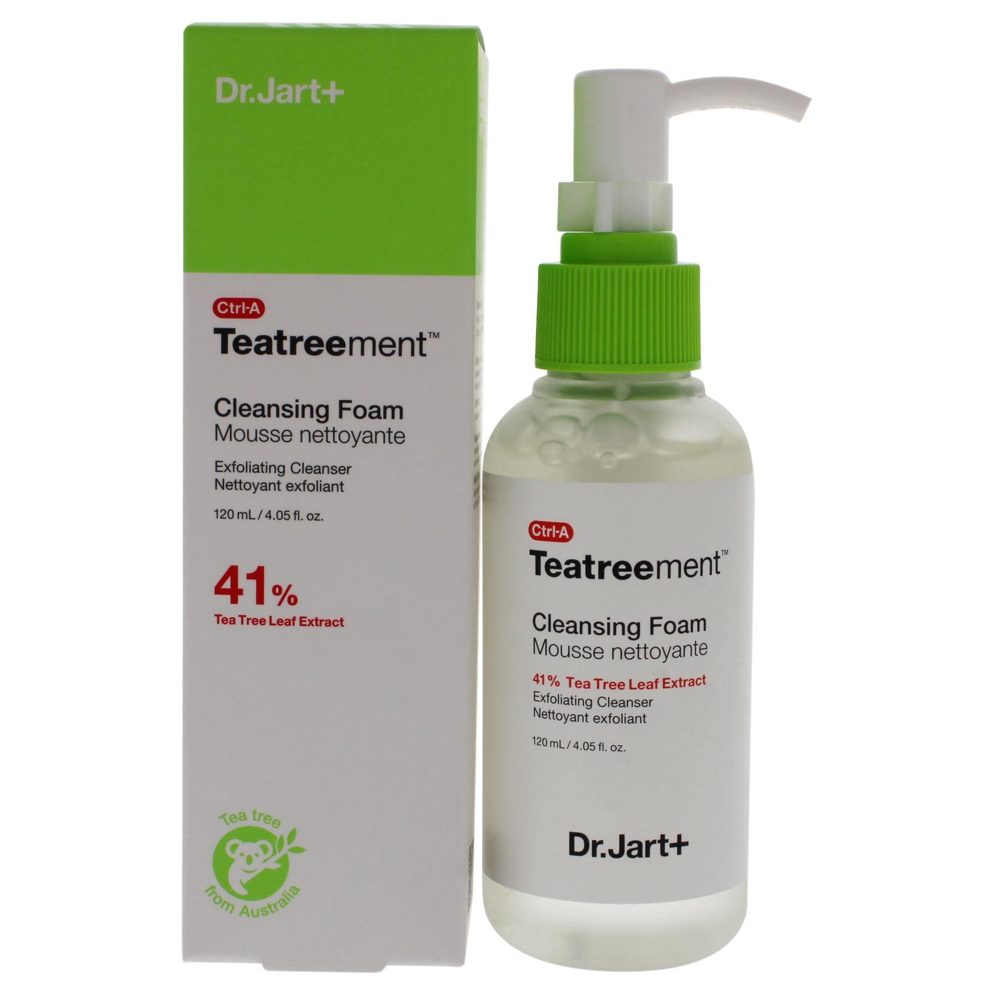 Dr. Jart+ Teatreement Cleansing Foam 4.06 Fl Oz – Tea Tree Face Wash for Acne-Prone & Oily Skin