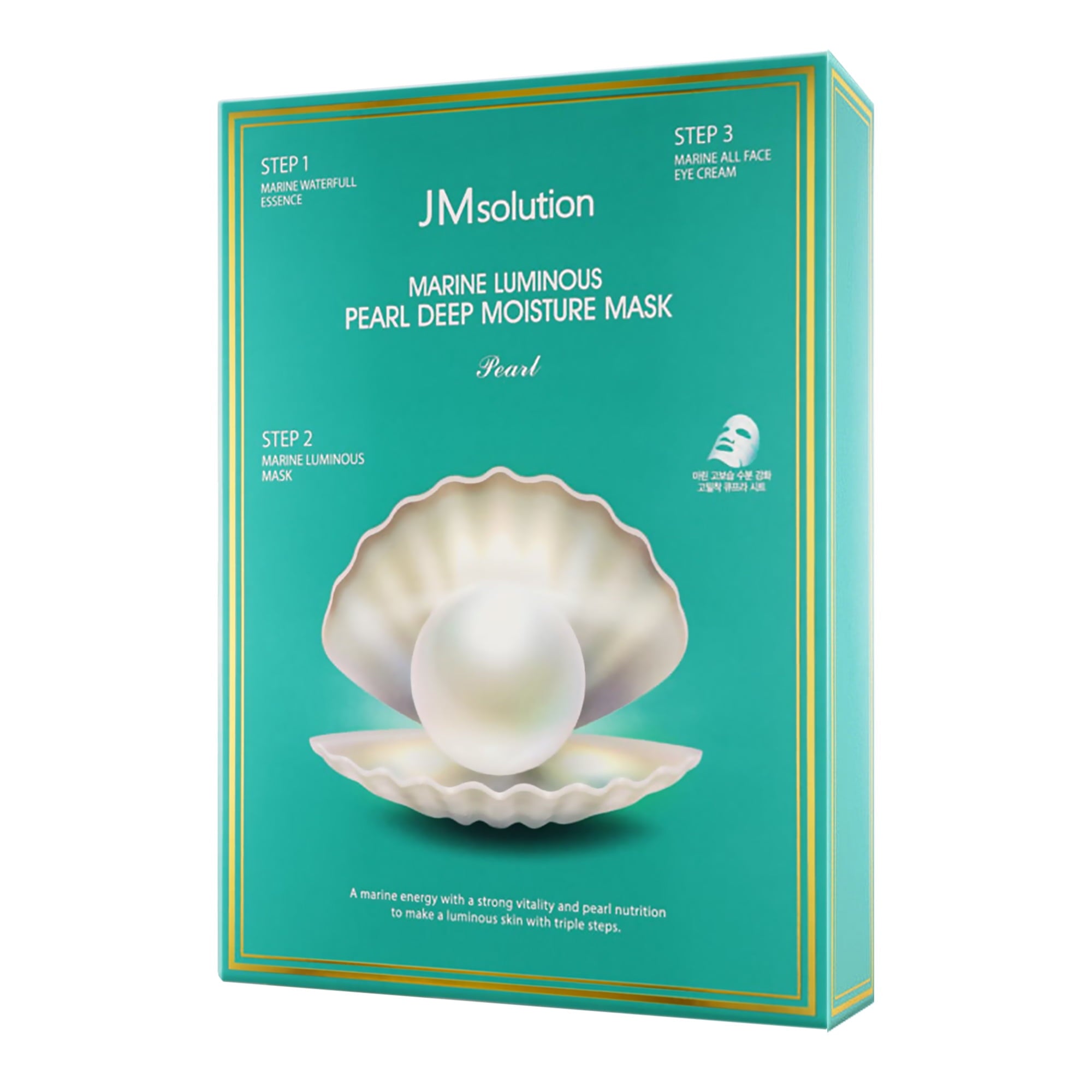 JM Solution Marine Pearl Deep Moisture Mask – 10‑Pack