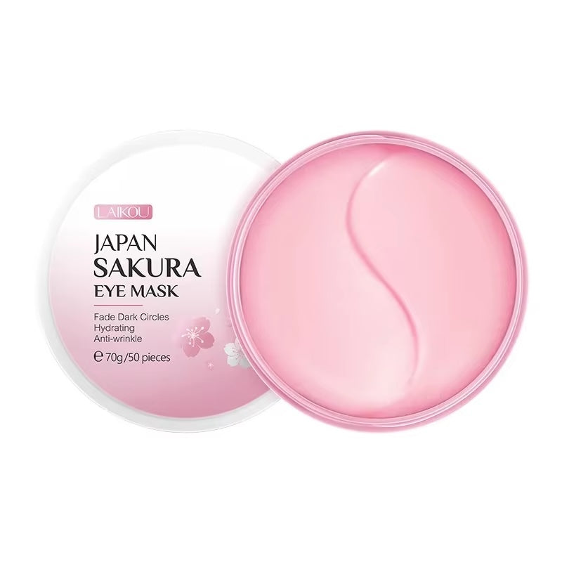 LAIKOU Japan Sakura Eye Mask Fade Dark Circles Hydrating Moisturizing Care Eyes Mask 50Pcs