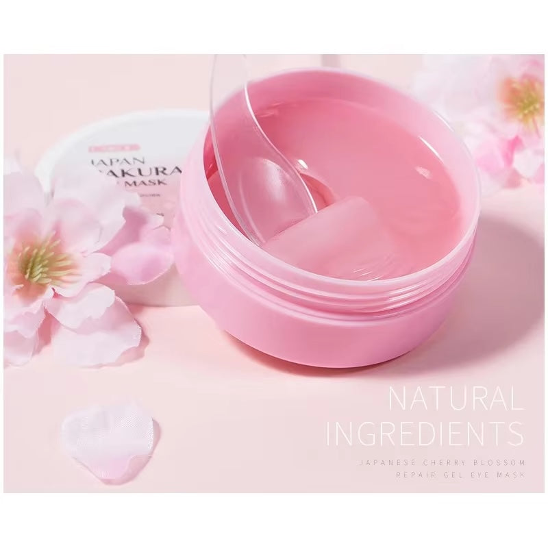 LAIKOU Japan Sakura Eye Mask Fade Dark Circles Hydrating Moisturizing Care Eyes Mask 50Pcs