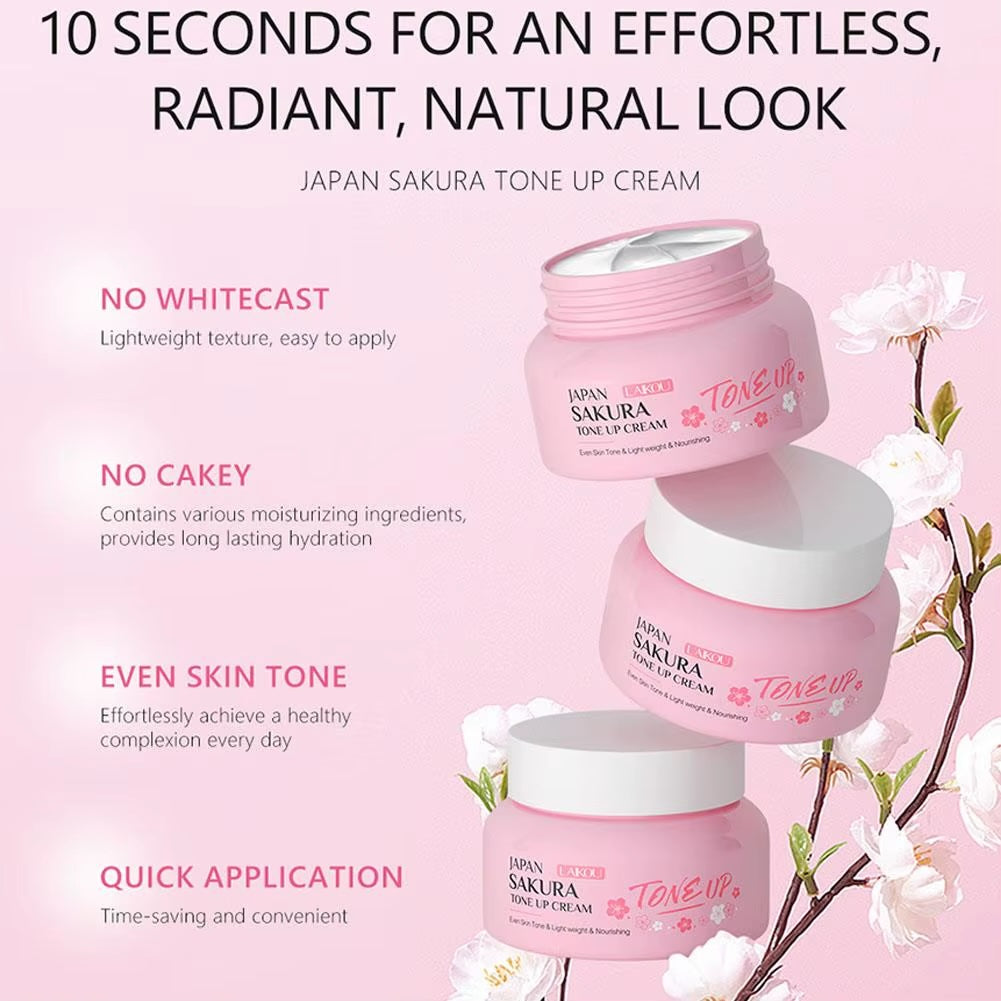 LAIKOU Japan Sakura Face Cream – Moisturizing, Firming & Brightening Blossom Essence, 60g