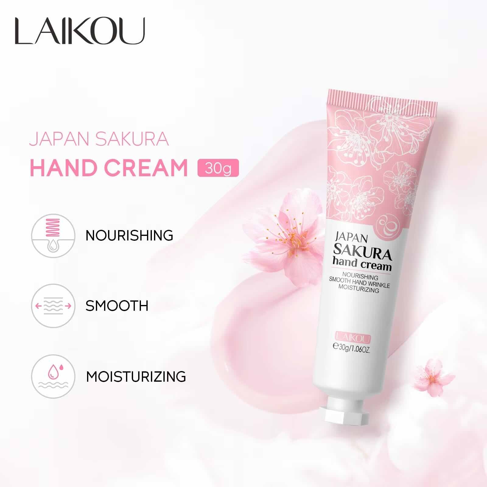 LAIKOU Sakura Hand Cream – Moisturizing & Nourishing 30g