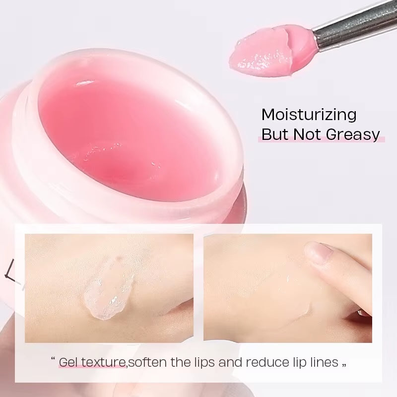 LAIKOU Sakura Lip Serum Mask – Moisturizing Lip Essence for Dry, Cracked Lips & Fine Lines Repair, 8g