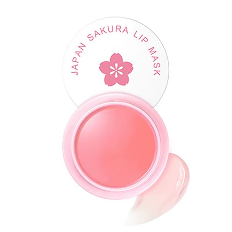 LAIKOU Sakura Lip Serum Mask – Moisturizing Lip Essence for Dry, Cracked Lips & Fine Lines Repair, 8g