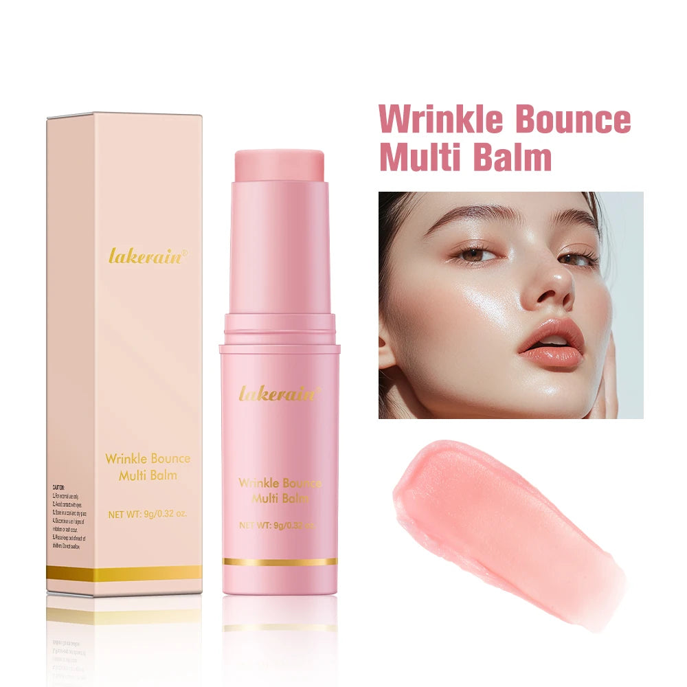 Lakerain Collagen Wrinkle Bounce Multi Balm Stick – Moisturizing Anti-Aging Korean Multi-Use Balm (9g)