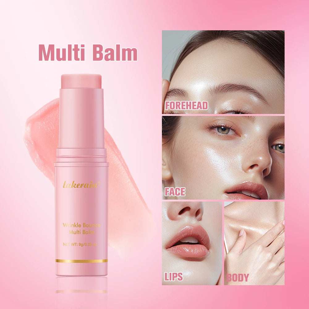 Lakerain Collagen Wrinkle Bounce Multi Balm Stick – Moisturizing Anti-Aging Korean Multi-Use Balm (9g)
