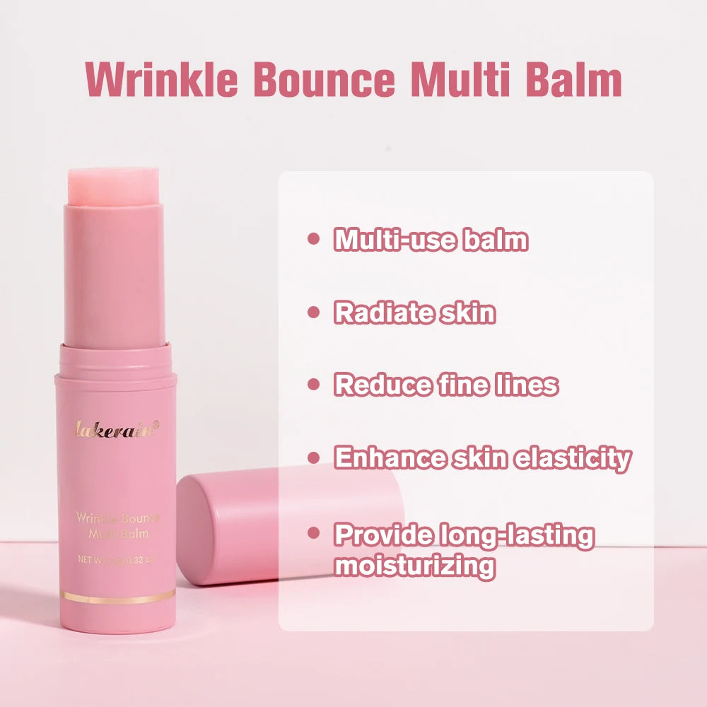 Lakerain Collagen Wrinkle Bounce Multi Balm Stick – Moisturizing Anti-Aging Korean Multi-Use Balm (9g)