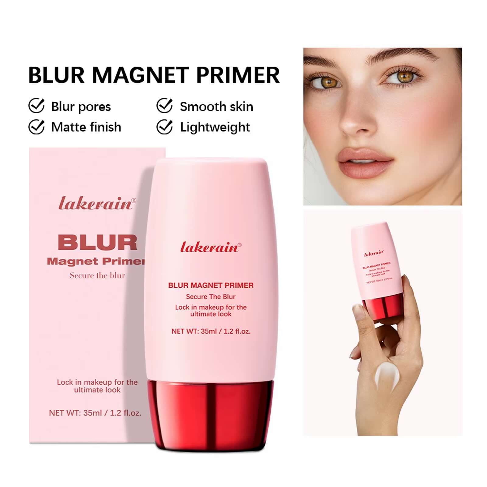 Lakerain Matte Makeup Prep Lotion – Pore-Blurring Face Primer & Multi-Functional Concealer for Smooth, Natural Finish