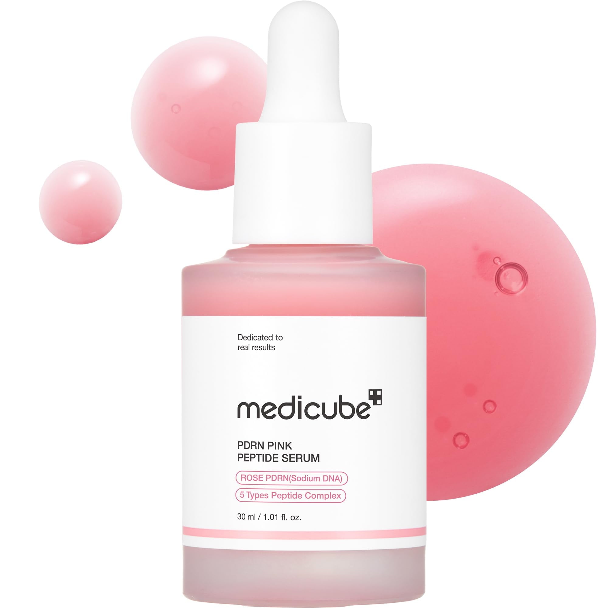 Medicube Rose PDRN Pink Peptide Serum – Hydrating, Firming, Vegan Korean Skincare for Uneven Skin Tone & Pore Care
