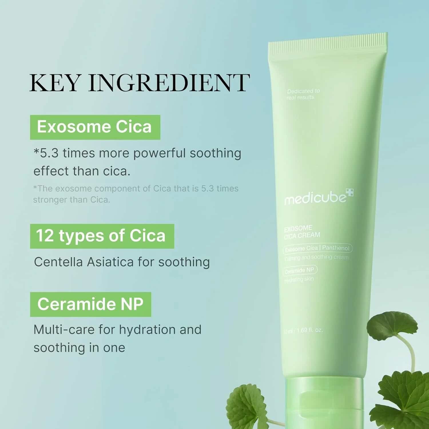 Medicube Exosome Cica Tea Tree Cream – Soothing Moisturizer for Sensitive Skin