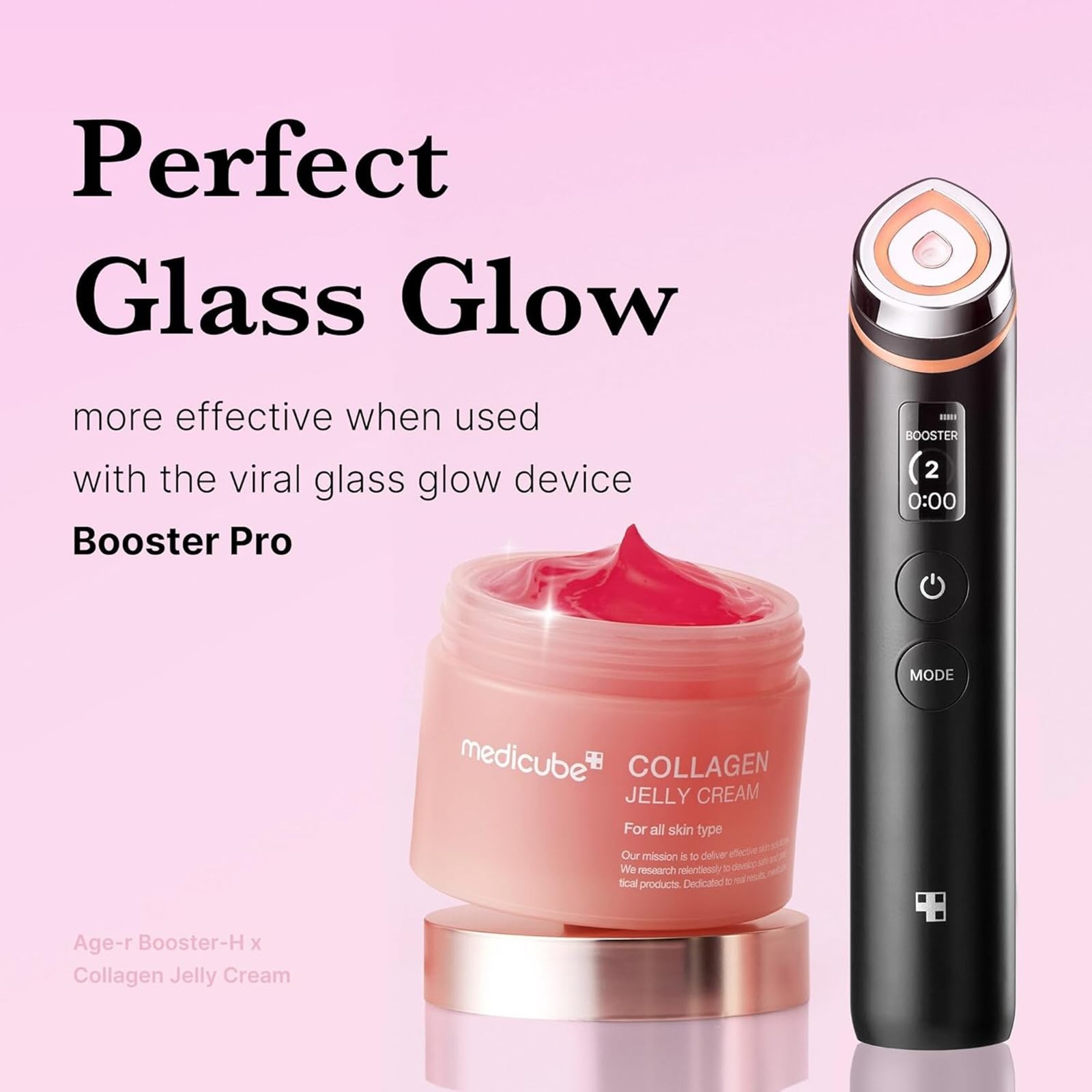 Medicube PDRN Pink Peptide Serum & Collagen Jelly Cream Set – Brightening, Firming, Overnight Hydration & Peel-Off Facial Mask with Niacinamide & Hydrolyzed Collagen