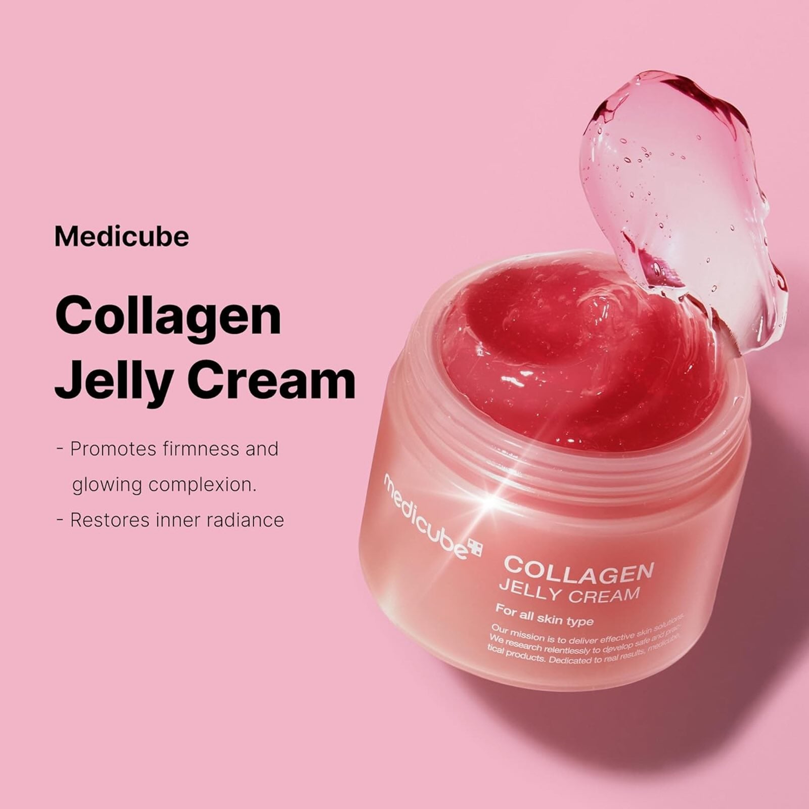 Medicube PDRN Pink Peptide Serum & Collagen Jelly Cream Set – Brightening, Firming, Overnight Hydration & Peel-Off Facial Mask with Niacinamide & Hydrolyzed Collagen