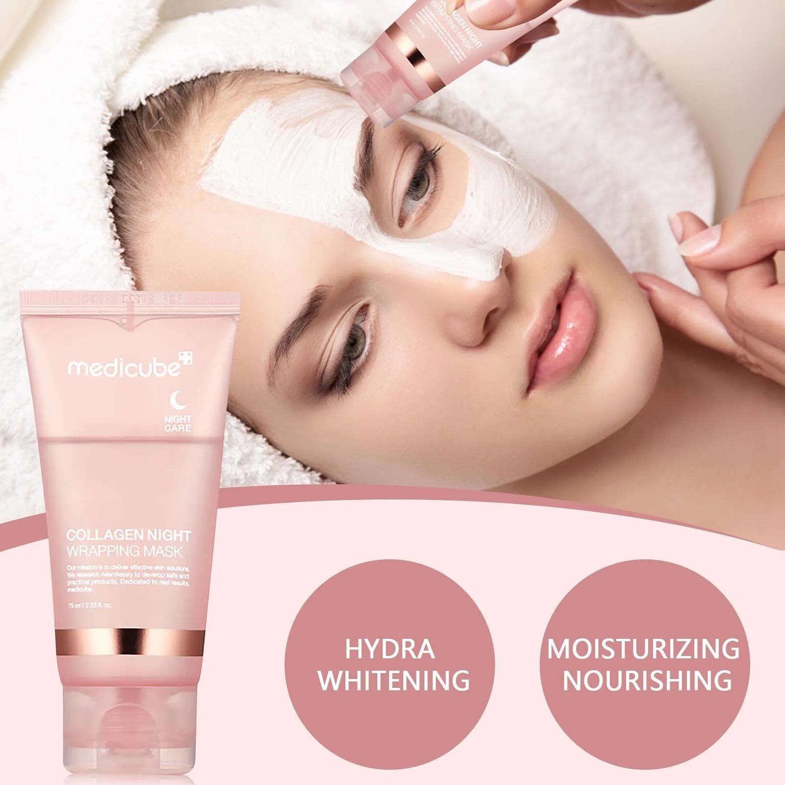 Medicube PDRN Pink Peptide Serum & Collagen Jelly Cream Set – Brightening, Firming, Overnight Hydration & Peel-Off Facial Mask with Niacinamide & Hydrolyzed Collagen