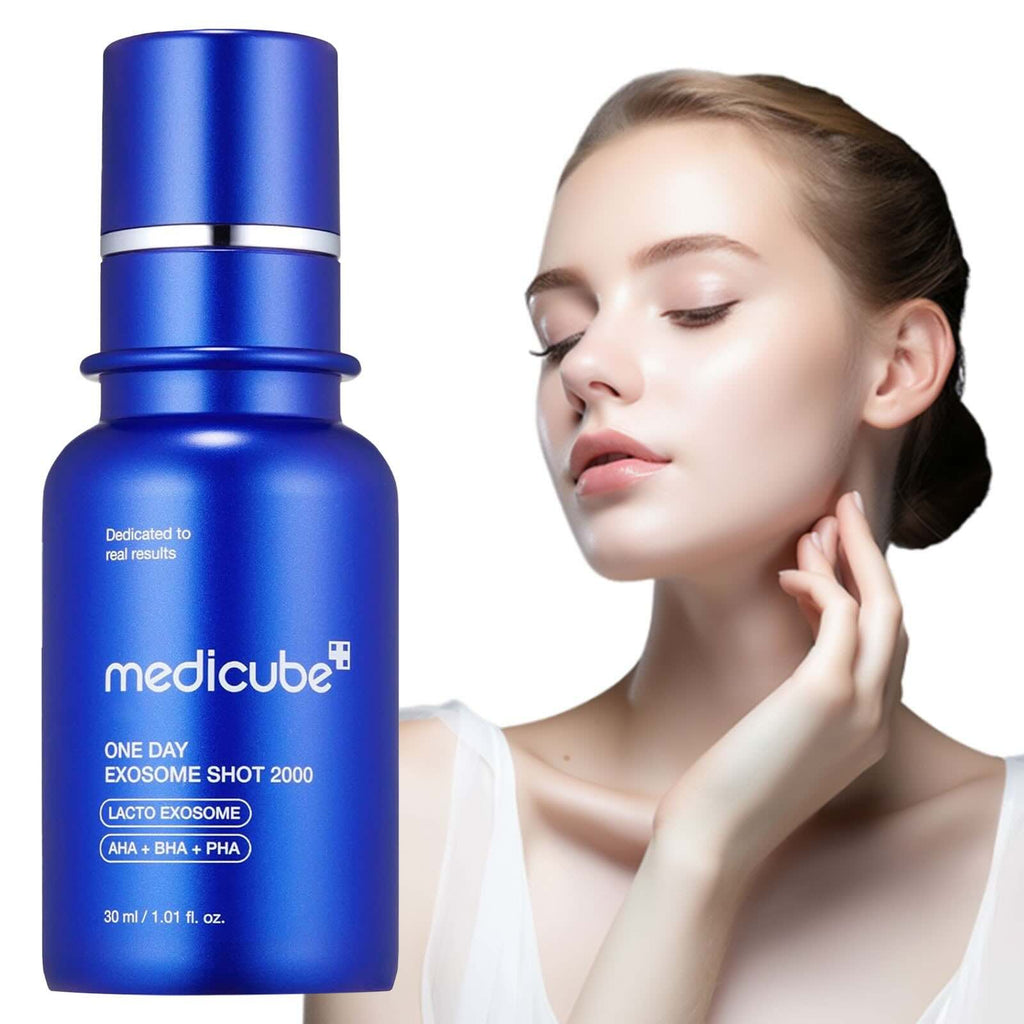 Medicube Zero Exosome Shot Serum 2,000 PPM – Liquid Skin Booster with AHA, BHA, PHA | Pore Care & Exfoliation | 1.01 Fl. Oz
