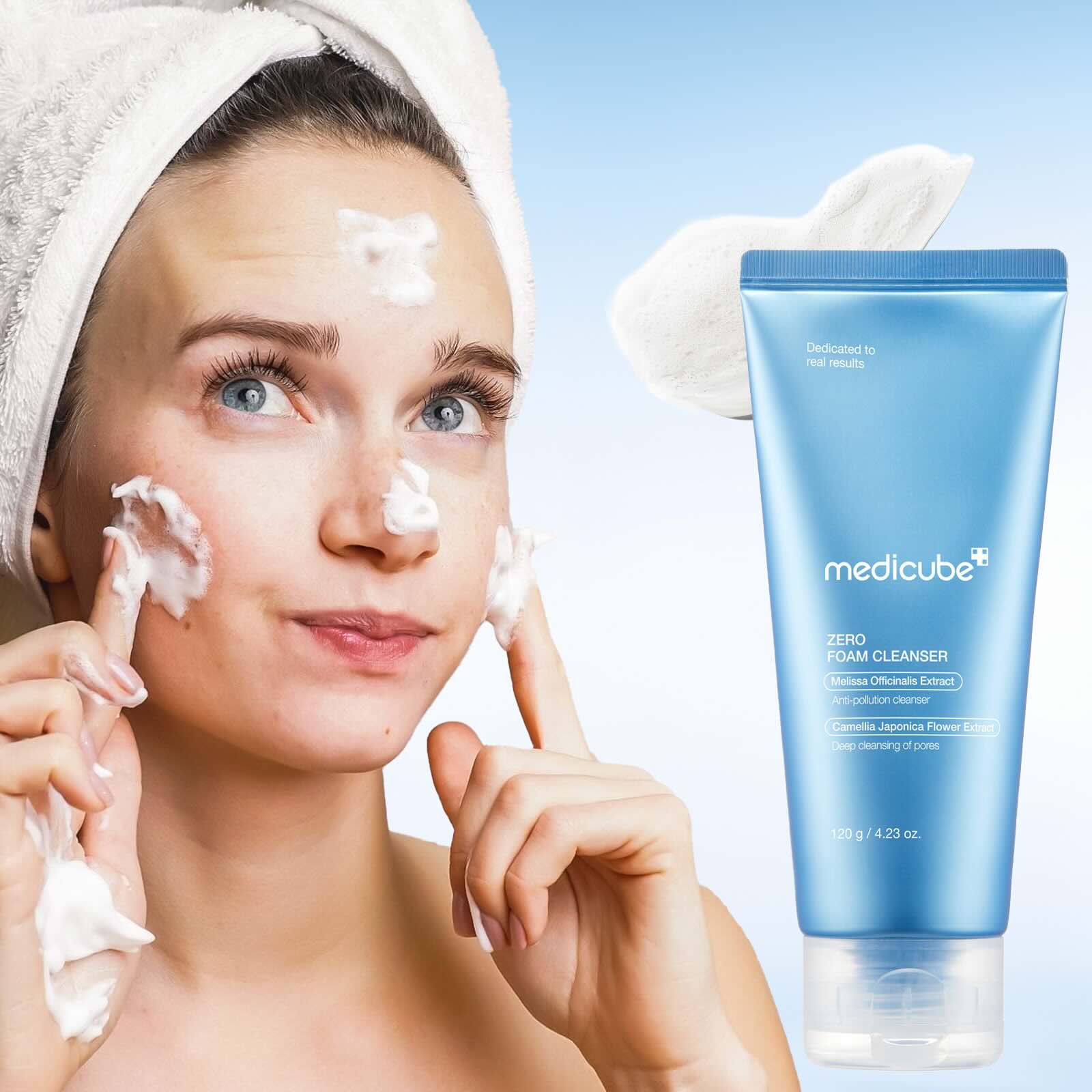Medicube Zero Foam Cleanser – Pore Minimizing Face Wash for Sensitive Skin, Sebum Control & Hydration, 4.23 oz | Korean Skincare