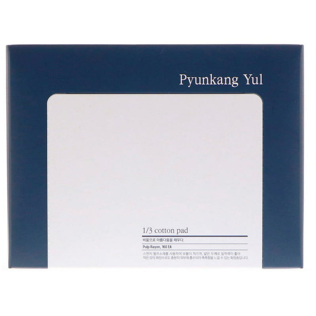 Pyunkang Yul 1/3 Cotton Pad – Ultra-Thin Pulp-Rayon Facial Pads, 160 Count