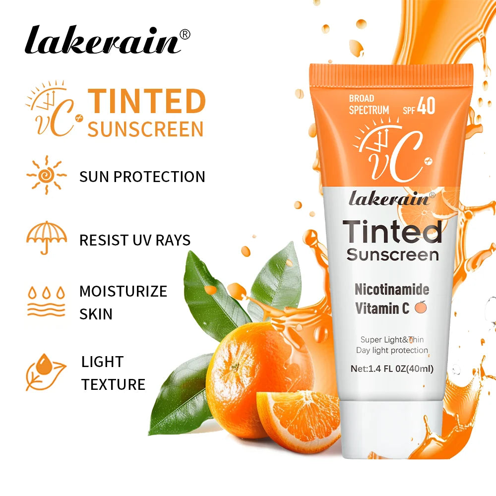 Lakerain SPF40 Tinted VC Sunscreen – Moisturizing & UV Protection