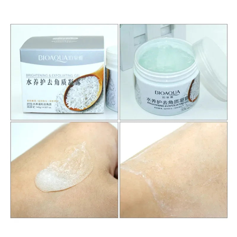 BIOAQUA Facial Cleanser & Natural Exfoliating Peeling Gel – Brightening Face Scrub for Smooth Skin